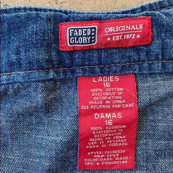 RARE Y2k knee length embroidered denim skirt - Picture 3 of 3